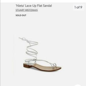 Stuart Weitzman Wrap Up Sandals ‘Nieta’ in the color ‘ale washed nappa’ size 8M